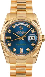 Rolex Day-Date 118238 Blue Diamond Dial