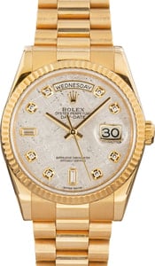 Rolex Day-Date ref 118238 Meteorite Diamond Dial