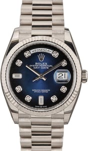 Rolex Day-Date President 128239 Blue Diamond Dial