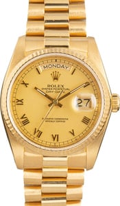 Rolex Day-Date 18038 Champagne Dial President