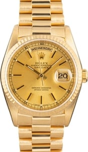 Pre-Owned Rolex President 18238 Fluted Bezel