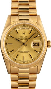 Pre-owned Rolex Day-Date 18238 Yellow Gold