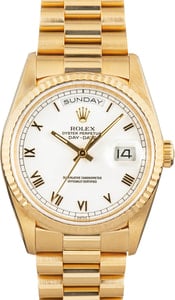 Pre-owned Rolex Day-Date 18238 Yellow Gold