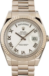 Rolex Day-Date II Ref 218239 18k White Gold