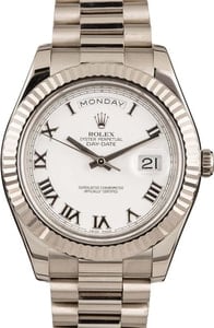 Rolex Day-Date II Ref 218239 18k White Gold