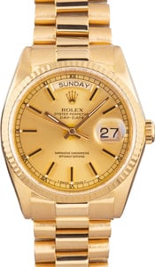 Used Rolex President 18038 Champagne Dial