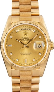 Rolex Day-Date 18248 Barked Bezel & Center Links