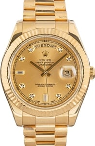 Rolex Day-Date II ref 218238 Diamond Dial