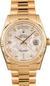 Rolex Day-Date ref 118238 Meteorite Diamond Dial