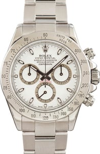 Used Rolex Daytona 116520 White Dial