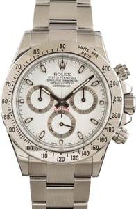 Used Rolex Daytona 116520 White Dial