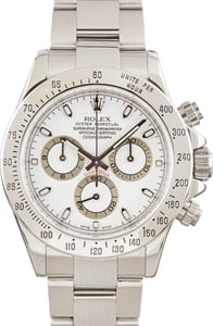 Used Rolex Daytona 116520 White Dial