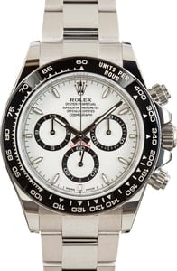 Pre-owned Rolex Daytona Ref 126500 White Dial