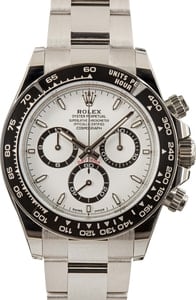 Pre-owned Rolex Daytona Ref 126500 White Dial