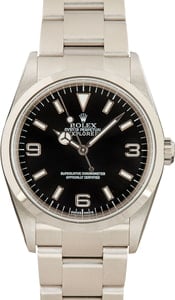 Pre-owned Rolex Explorer 114270 Stainless Steel