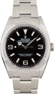 Pre-Owned Rolex Explorer 124270 Black Arabic Dial