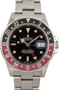 Rolex GMT-Master II Ref 16760 Red & Black Fat Lady Coke