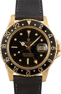 Vintage Rolex GMT-Master 1675 18k Yellow Gold