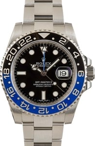 Rolex GMT-Master 40MM Stainless Steel, Oyster Band Blue & Black Batman, B&P (2015)