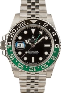 Rolex GMT-Master Left Handed Case, Jubilee Bracelet Green & Black Sprite, B&P (2024)