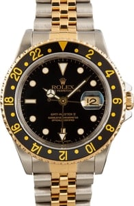 Pre-Owned Rolex GMT Master II Stainless Steel and Gold Mens Watch 16713