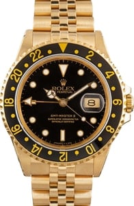 Pre Owned Men's Rolex GMT-Master 18k Gold 16718