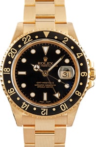 Used Rolex GMT-Master II Ref 16718 18k Yellow Gold