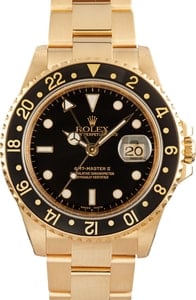 Rolex GMT-Master II ref 16718 18k Yellow Gold