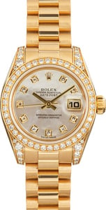 Pre-owned Lady Rolex Datejust 179158 Yellow gold