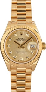 Ladies Rolex Datejust 279178 18k Yellow Gold