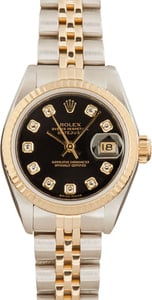 Rolex Ladies Datejust 69173 Black Diamond Dial