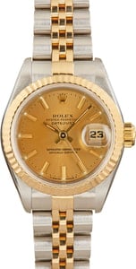 Datejust Ladies Rolex 69173 Champagne Dial