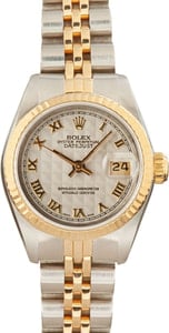 Ladies Rolex Datejust 69173 Ivory Pyramid Dial