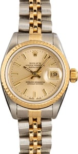 Lady Rolex Datejust 69173 Silver Index Dial