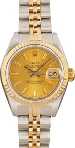 Lady Rolex Datejust Ref 69173 Champagne