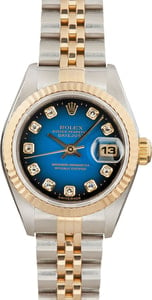 Lady Rolex Datejust 79173 Blue Vignette Diamond Dial