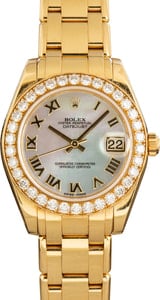 Rolex Datejust Pearlmaster 34 ref 81298 18k Yellow Gold