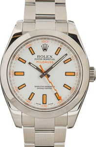 Pre-owned Rolex Milgauss 116400 White Dial