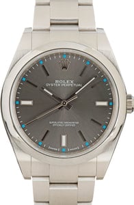 Rolex Oyster Perpetual 114300 Dark Rhodium Index Dial