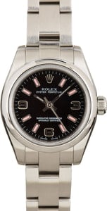 Rolex Ladies Oyster Perpetual 176200 Black Dial