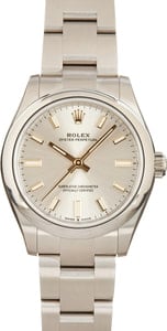 Pre-Owned Rolex Oyster Perpetual 277200 Silver Dial