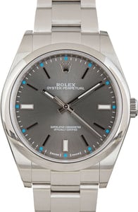 Rolex Oyster Perpetual Ref 114300 Dark Rhodium Dial