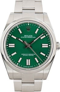 Rolex Oyster Perpetual Ref 124300 Green Dial