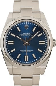 Pre-owned Rolex Oyster Perpetual 124300 Blue Dial