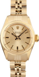 Ladies Rolex Oyster Perpetual Ref 6619 Yellow Gold