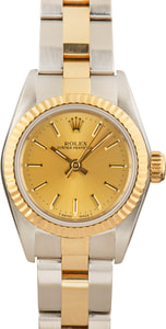 Ladies Rolex Oyster Perpetual 67193 Champagne Dial