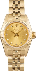 Ladies Rolex Oyster Perpetual 67197 Yellow Gold