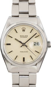 Pre-Owned Rolex Oysterdate 6694 Silver Dial