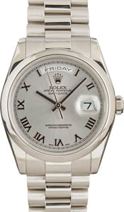 Rolex Day-Date President 118206 Silver Dial