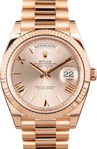 Rolex Day-Date 40 ref 228235 18k Rose Gold